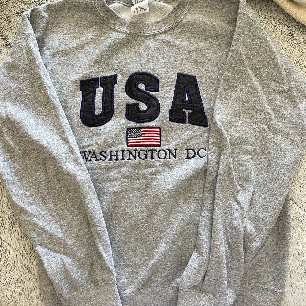 embroidered DC sweatshirt